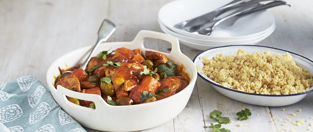Chicken Tagine with Dates and Green Olives