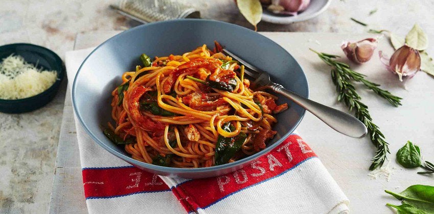 Tomato, Chicken & Baby Spinach Spaghettini
