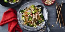 Spicy Chicken, broccoli & mushroom stir fry