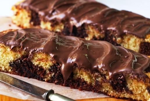 Triple Choc Marble Cake