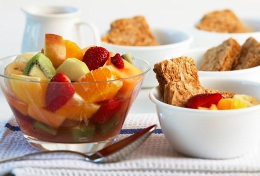 Vita Brits with Honeyed Fruit Salad