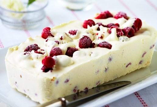 White Choc & Raspberry Ice Cream
