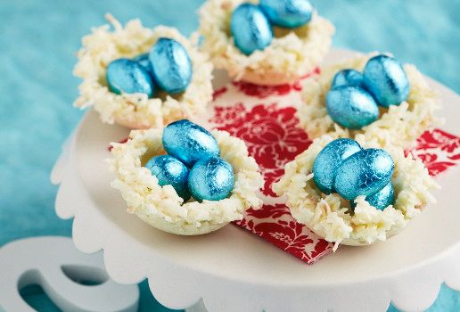 White Choc Coconut Nests