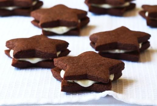 White Choc Star Cookies